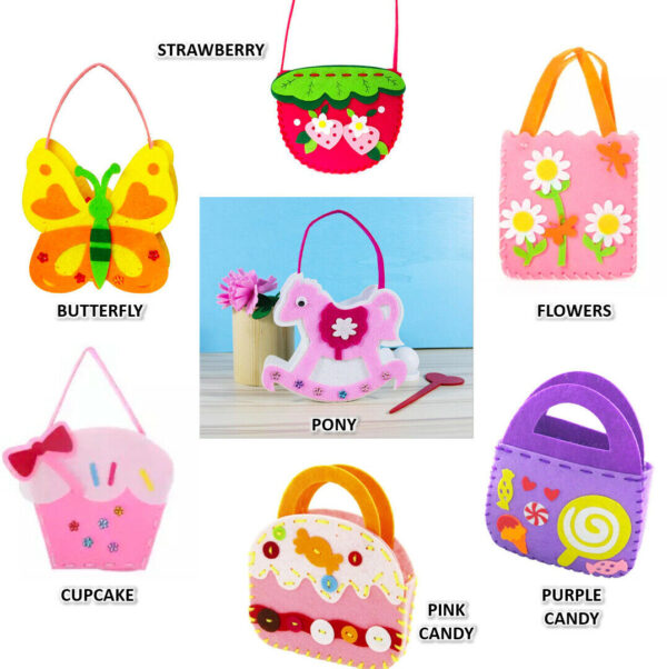 Lroplie DIY Craft Sewing Felts Handbag Kit Christmas Candy Gift