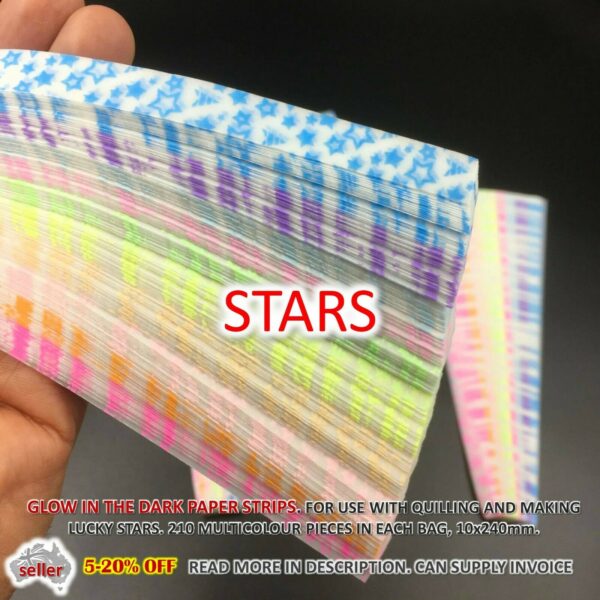  Luminous Origami Star Paper Strips,210 Sheets Lucky